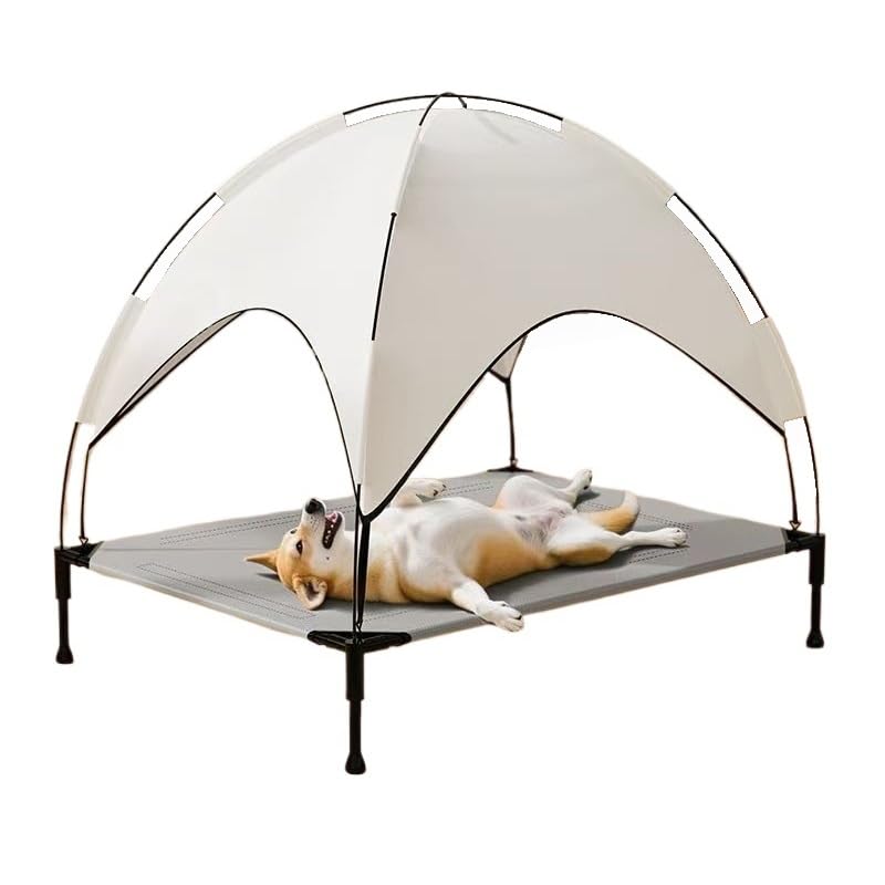 Cama elevada para perros pequeños con toldo cuna portátil plegable y tienda de campaña