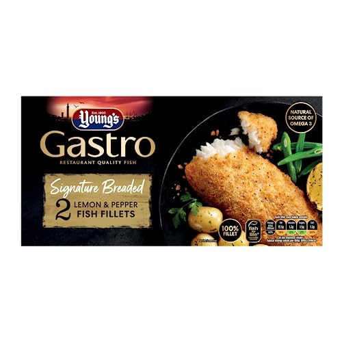 Youngs Gastro Signature Breaded Lemon & Pepper Fish Fillets 2 x 135g (Frozen)