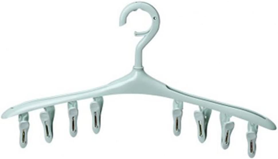 Storage Hanger 360 Degrees Rotating Windproof PP Socks Towels Bras Clothes Drying 8 Clips Bathrooms Accessories(C)