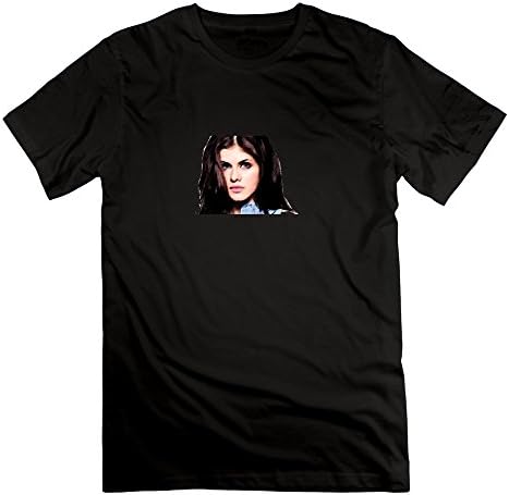 Short-Sleeve Alexandra Anna Daddario ï¼ˆAlex Daddarioï¼‰ Tee Shirts For Mens S Black