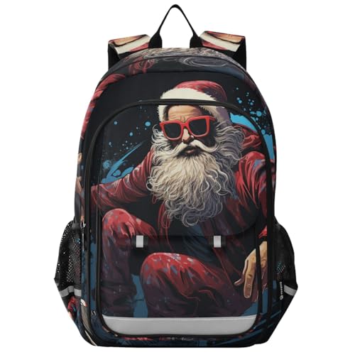 Sac à dos pour enfants cool skateur de Noël parfait pour le collège et les sorties
