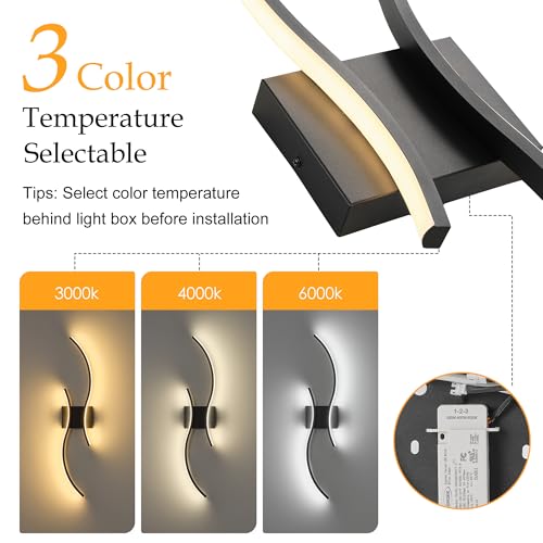 Image of KARTOOSH Hardwired LED Vanity Lights for Bathroom | 2 Pack 31.5 Inch, 3CCT Dimmable, Waterproof, Rustproof, Bathroom Light Fixtures Over Mirror