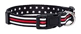 Thin Red Line Dog Collar- Stars (Small)