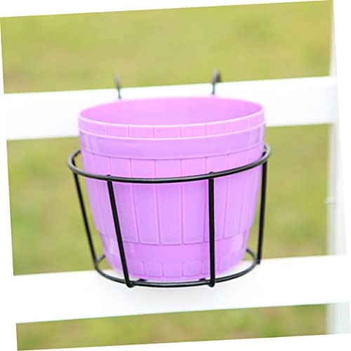 Panier de pot de fleurs en métal suspendre support durable - 5