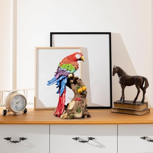 Statue de perroquets artificiels pour égayer un salon sombre - 4