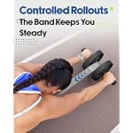 VINSGUIR Ab Roller Wheel for Beginners to Pros, Ab Roller with Adjustable & Detachable Resistance Band, Core Workout Equipment for Home Gym, Abdominal Wheel with Exercise Guide and Knee Pad, Men Women - Image 2