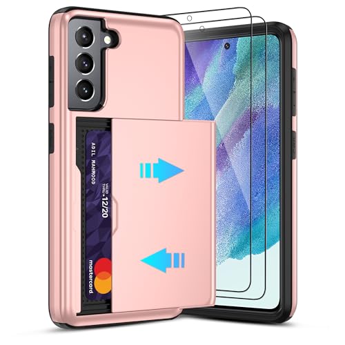 Protection Samsung S21 FE or idéale pour voyager léger avec porte-carte