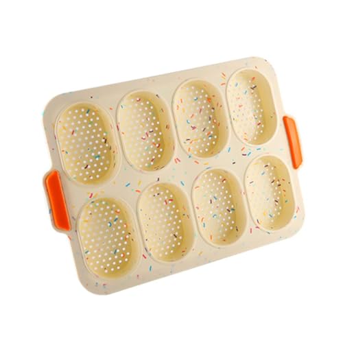 SMASOLO Molde de Silicona para Pan Francés Pequeño con Diseño de Puntos de Colores Molde Antiadherente de Silicona Alimenticio para Repostería Casera para Hornear Pasteles y Pan Cocina