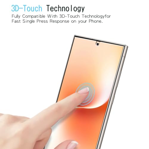 Image of KAREEN 2+2 Pack Screen Protector for Samsung Galaxy S25 Ultra Tempered Glass Film with Camera Lens Protector, Fingerprint Unlock Support, Anti Scratch, Bubble Free, Case Friendly