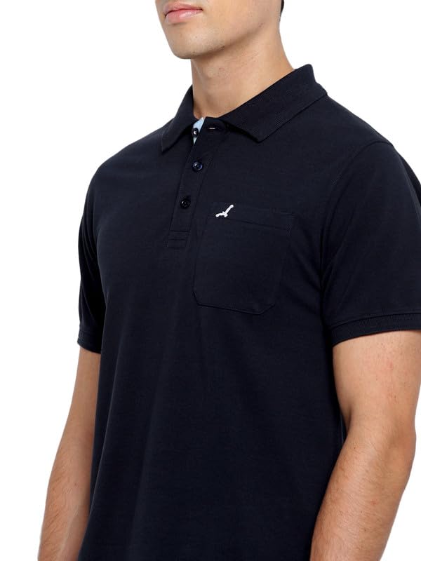 Image of AMERICAN CREW Polo Collar T-Shirt for Men with Pocket