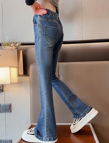 SEAUR - Girls Jeans Wide Leg Jeans Baggy Trousers Kids Denim Pants Mid Waisted Loose Straight Jeans Age 5-12 Years2