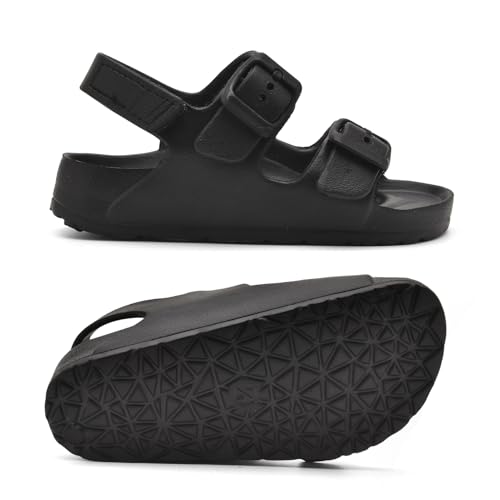 Image of Toddler Sandals Dual-Sized with Arch Support, Non-Slip EVA Buckle Water Shoes for Boys Girls, 5-12