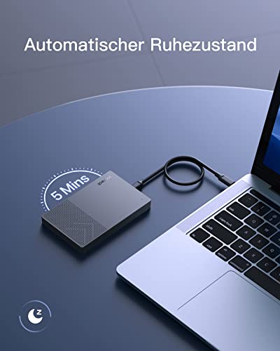 Inateck USB 3.2 Gen 2 Festplattengehäuse für 2,5 Zoll SSD und HDD in Höhe 9.5mm/7mm, bis zu 6Gbps, mit UASP, FE2014 – Bild 5