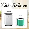 CHIVALZ Genuine HY1800 Air Purifier Replacement Filter, 3-in-1 Filtration, High-Efficiency Activated Carbon, True HEPA 13 Filter (2 Pack)
