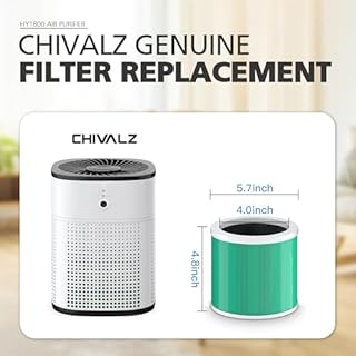 CHIVALZ Genuine HY1800 Air Purifier Replacement Filter, 3-in-1 Filtration, High-Efficiency Activated Carbon, True HEPA 13 Filter (2 Pack)