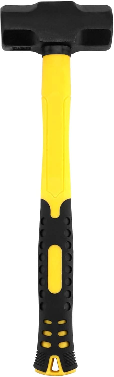 3 Pack 3 lbs Sledge Hammer, 14 Inch Drilling Hammer with Steel Head and Plastic Handle Crack Hammer for Wood, Home Construction, Landscaping Work and DIY Project