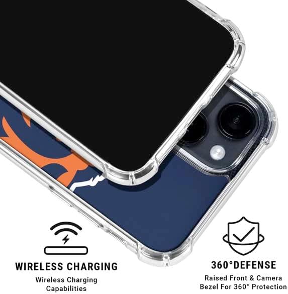 Miniatura 3 de Skinit Funda transparente compatible con iPhone 15, diseño de logotipo grande de los Chicago Bears de la NFL con licencia oficial de los Chicago