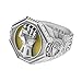 Starforged Warhammer 40K The Sigil Ring of Dorn Imperial Fists Silver Ring Accessories Jewelry-Silver Version