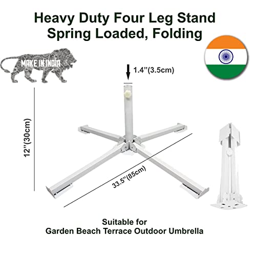 Image of Stand for Garden Umbrella 4 Side Leg Garden Umbrella Stand, Camera, Light Holder Base Stand