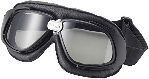 Cristales Negros Goggle Bandit Aviator Old Classic Style Lentes Fumè Smoke y Custom Harley Moto