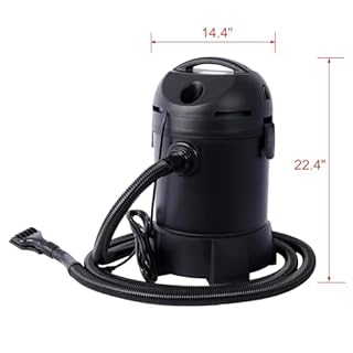 Pond Vacuum Cleaner for Garden Ponds, 1400W Pond Vacuum with 14 ft Intake Hose, 4 Extension Tubes, 3 Vacuum Nozzles, 6.5 ft Output Hose, Debris Collection Bag, Removes Sludge Muck Fish Waste