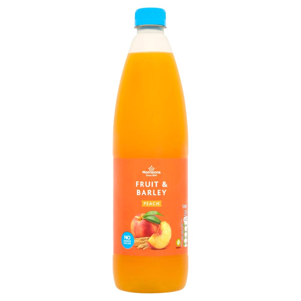 Buy Morrisons No Added Sugar Peach Fruit & Barley 1 Litre x 12 Online