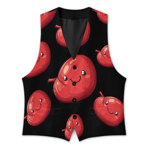 Happy Liver Men's Formal Suit Vest for Business Formal Or Casual Dress Waistcoat Wedding3