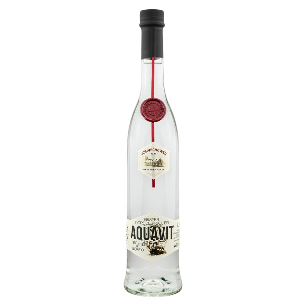 Aquavit 6x0.5l (40% Vol) aus Norddeutschland - RATION (1229) | 6 Flaschen a 500ml | Schwechower Brennerei (1229)
