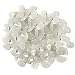 ASIBT 500 Pcs Glow in the Dark Stones,Garden Pebbles Rocks for Outdoor, Walkway, Window, Yard Grass, and Fish Tank Decoration (White)