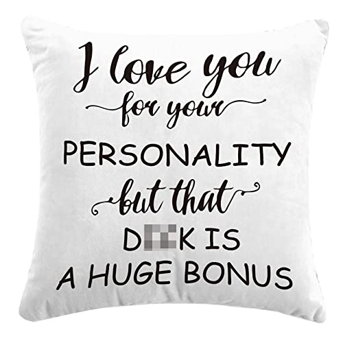Funny Naughty Gifts Decorations Throw Pillow Case Decor for Home Bedroom, 18'' x 18'' Pillow case, Gifts for Woman, Girlfriend, WifeÂ , Girlfriend Birthday Gifts , Valentines Gifts for Her