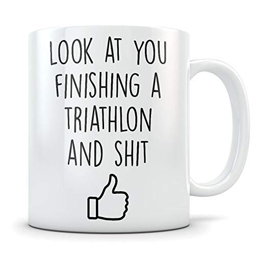 Regalo de triatlón taza de triatlón idea de regalo de triatlón taza de café de triatlón divertida para atletas triatlón…