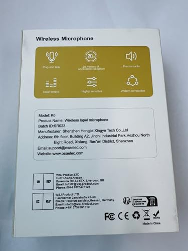 OSA Microfono Wireless da 2 Pezzi per iPhone iPad