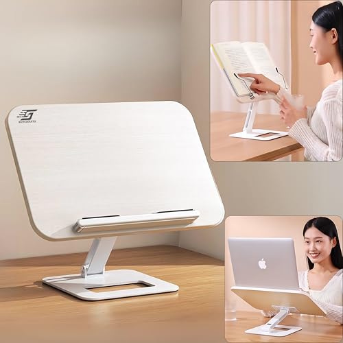 Image of Sunchhaya New Book Stand for Reading, Writing, Painting and Used As Laptop Stand for Desk, Multi-Functioal Book Reading Stand Adjustable Height-Angle (YD-16)