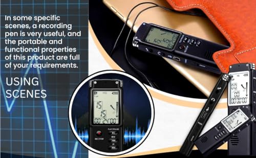 Image of DDLC Digital Mini Voice Recorders -Small Hidden Spy Super Long Storage Capacity 8GB | Date & Time Stamp | Easy to Use | Crystal Clear Sound Digital Recording Mp3 Player (LCD 8GB Voice Recorder)