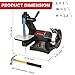 Bucktool Low Speed Bench Belt Grinder Combo, 2.1A 1x30 inch Belt & 6 inch Grinder, 1/3 HP Low Speed Bench Belt Disc Sander Combo for Knife Making, Sharpening, Woodworking, Metalworking