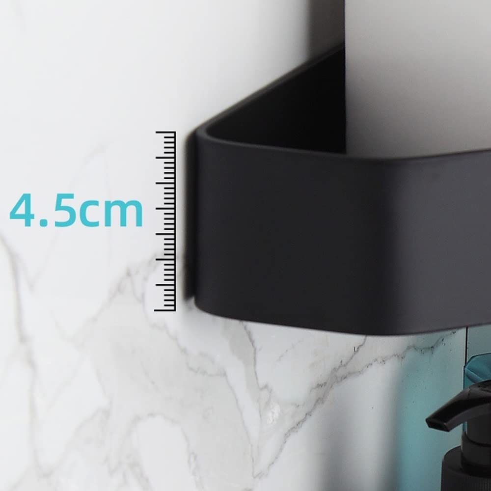 Mensola angolare per bagno con carrello per doccia, mensola per shampoo a parete con telaio da cucina, accessori per la conservazione senza foratura Organizzatore Supporto per doccia Scaffale per bagn
