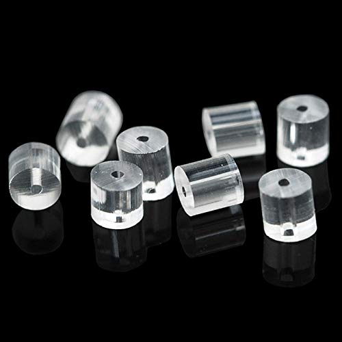 Clear Earring Backs, 200Pcs Plastic Earring Stoppers, Tube Earring Findings, Hypo-Allergenic Jewelry Accessories #TOP30