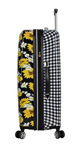 Betsey Johnson Coleção de bagagem verificada de 66 cm – Mala rígida expansível resistente a arranhõe
