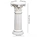 VISIBLE Decorative Roman Column Pedestal, Black Bronze, MGO Cement with Fiber, Classical Garden Pillar, Indoor Outdoor Decor (White, 33.5IN)