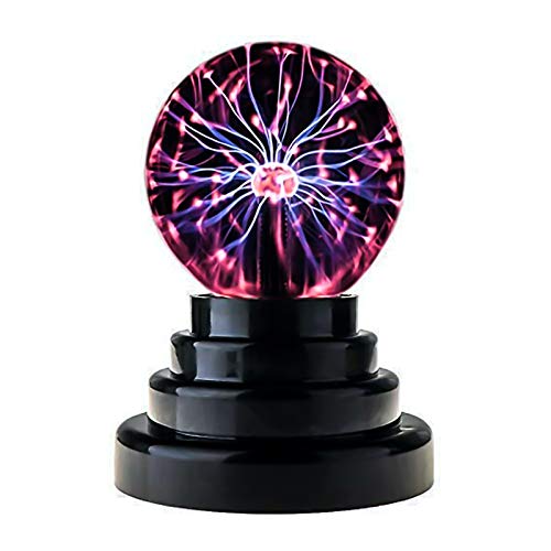 Magic Plasma Ball Touch Sensitive Plasma Ball USB Globe Plasma Ball Lamp Light Nebula Sphere Globe Novelty Toy - USB or Battery Powered Globe Desktop Kids Child Party Decorative Plasma Light