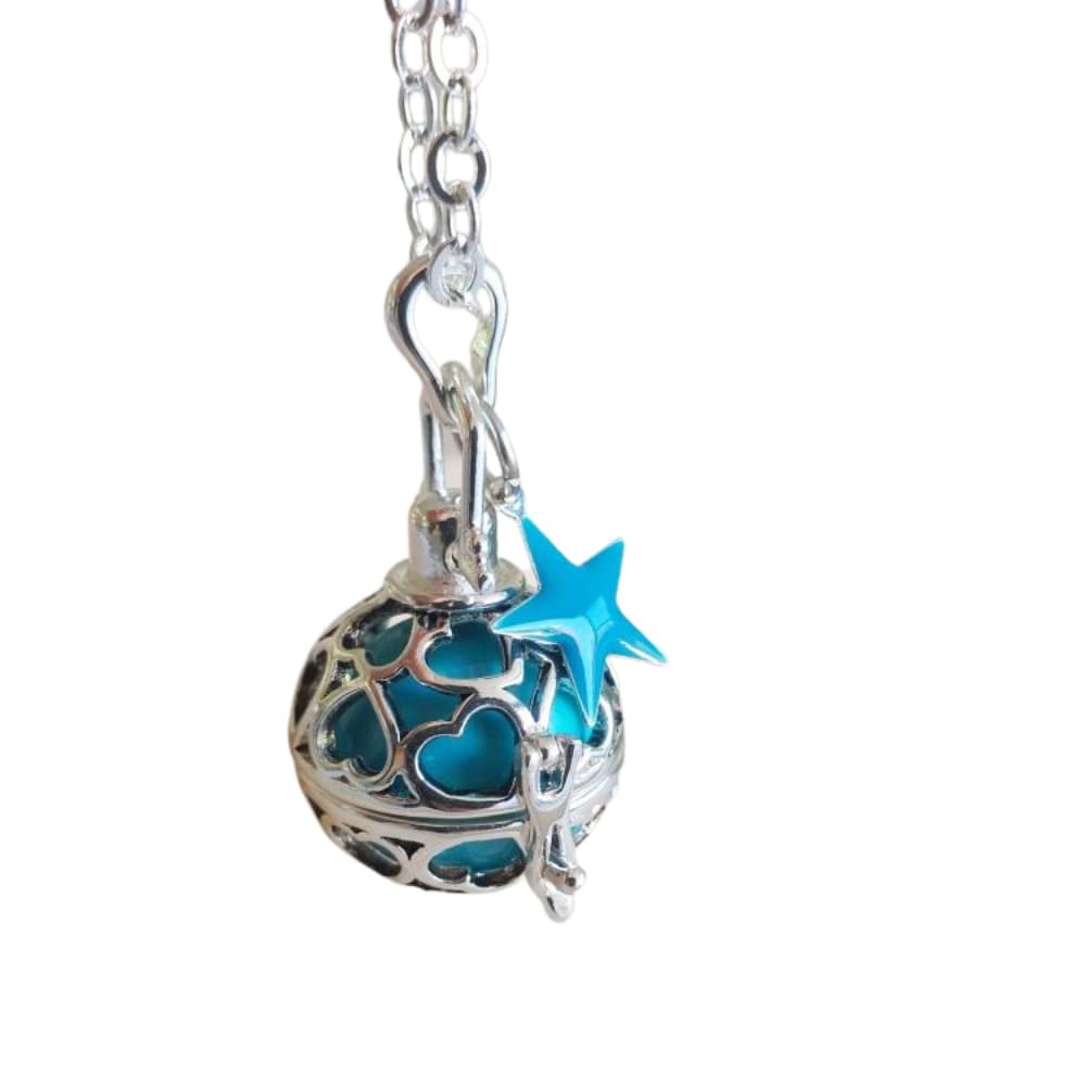 Bola de Grossesse Argent Chaine Coeur Bille Turquoise Etoile Pramana