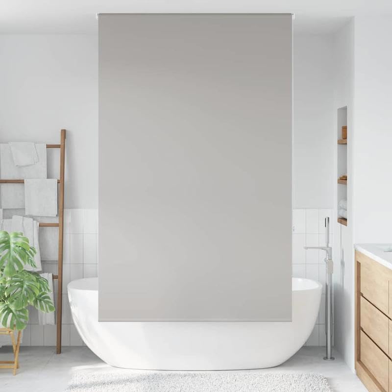 Cortina de ducha enrollable para ventana, 140 x 240 cm, tejido PEVA para zonas húmedas, resistente al moho y al agua, perfecto para baño y ducha