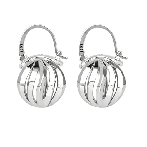 OwMell Elegant 925 Sterling Silver Pearl Drop Dang...