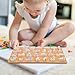 Ipetboom 1 Set Wooden Arabic Alphabet Puzzle Board: Numbers Letters Words Jigsaw for Montessori Preschool Education, Hand Grip Blocks Learning Game Toys for Toddlers Kids Childrens