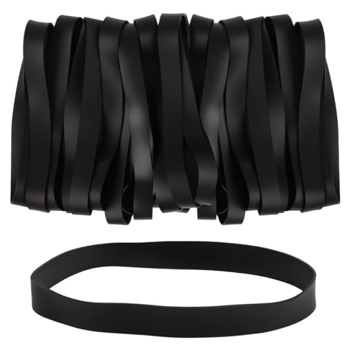 KJAHLAL Large Rubber Bands Heavy Duty, 22 Pcs Size 107 Black Rubber Bands, Elastic Bands Suitable...