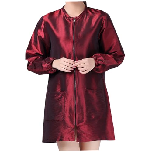 FRCOLOR Beauty Technician Long Sleeve Overalls Water-Proof Hair Dyeing Apron l for Salon Professionals