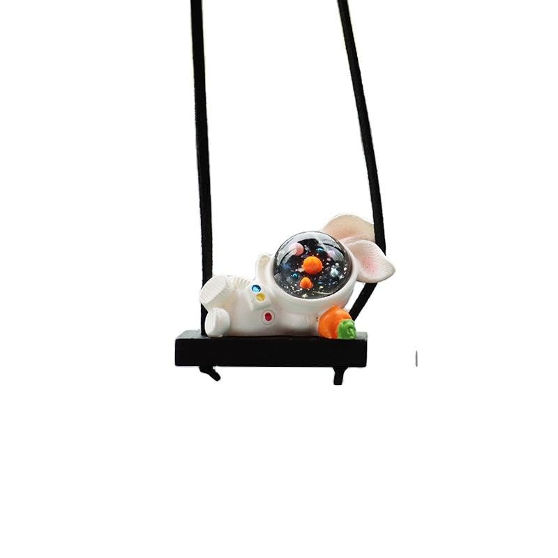 Image of YOURKARTS.COM Cartoon Hanging Ashtronaut Ornament for Car - Rearview Mirror Pendant Swing Toy | Cute Dashboard Decoration for Car, Home, Office or Garden | Fun Decorative Gift Item