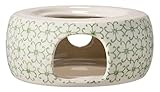 Bloomingville Stövchen Emma Retro Teewärmer Vintage Kannenwärmer ø 14,5 cm, grün, Keramik