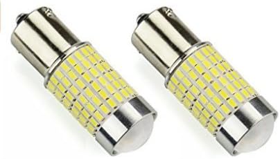 1200 Lumens Extremely Bright 144-EX Chipsets 1156 1141 1073 7506 LED Backup Reverse Light Bulbs with Projector For Backup Reverse Lights, Xenon White, Set of 2, (1156)