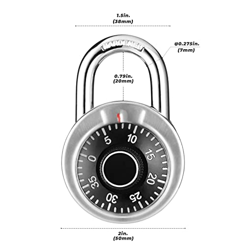 FIGODE® Locker Lock, Combination Lock, Black Dial, Each Lock with Different Code, Keyless Padlock, Great for School, Employee, Gym&Sports Locker, Case, Toolbox, Fence-Pack of 100 2 41 PzGYRzBL